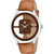 Lorenz Brown Leather Strap  Transparent Stylish Dial Analogue Watch for Men  3094K