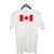 UDNAG Unisex Round Neck Graphic 'Flag | Canadian Flag' Polyester T-Shirt White
