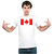 UDNAG Unisex Round Neck Graphic 'Flag | Canadian Flag' Polyester T-Shirt White