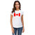 UDNAG Unisex Round Neck Graphic 'Flag | Canadian Flag' Polyester T-Shirt White
