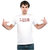 UDNAG Unisex Round Neck Graphic 'Father Son | Little Man' Polyester T-Shirt White