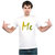 UDNAG Unisex Round Neck Graphic 'Father Son | Me' Polyester T-Shirt White