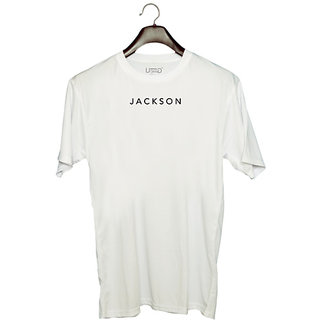 UDNAG Unisex Round Neck Graphic 'Jackson' Polyester T-Shirt White