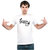 UDNAG Unisex Round Neck Graphic 'Groom | Groomm' Polyester T-Shirt White