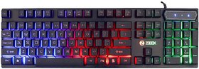 Zoook Concord Gaming Keyboard Rainbow Backlit RGB Lights 104 Keys Ergonomic Multimedia Keyboard for Laptop/PC/Computer
