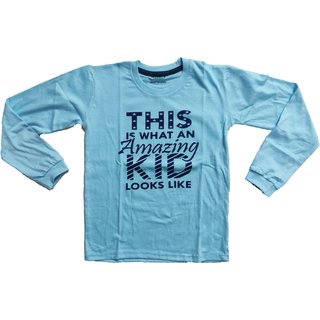 Abhira Boys  Girls Full Sleeve Round Neck Printed Hosiery Tshirt