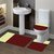 Importedkart Elegant Bathroom Set Bath Rug Contour Toilet Lid Cover Combined Colors (Imported Item)34914