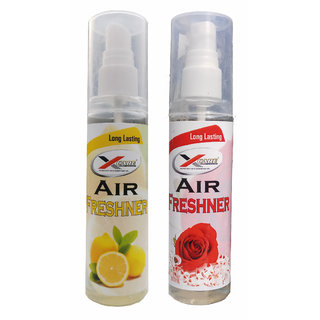 Xcare Air Freshener Lemon 100 Ml + Rose  Flavour - 100 Ml ( Home , Office )