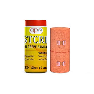 APS Bestcrepe 100 Soft Cotton, Pain Relief Crepe Bandage, Pack of 1 (10CM x 4M)