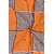 SHAKRIN 3D Printed Glace Cotton Single Orange Bedsheet with 1 Pillow Cover (Size 152 cm x 228 cm).