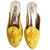 Oxhide Party Wear Yellow Mules