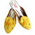 Oxhide Party Wear Yellow Mules