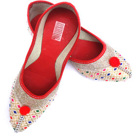 Oxhide Multicolored Red Jutti