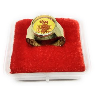 Ashtadhatu Rudraksha Jadit Mesh ( Aries ) Rashi Ring In Gold Plated For Men And Women To Increase Your Health  Wealth