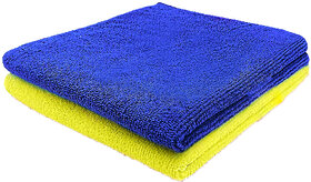Microfiber Cleaning Cloths, 2pcs 40x40cms 340GSM Multi-Colour Wash Cloth for Kitchen Car Window Stainless Steel Cleaning