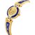 HRV Women Blue Round Gold Dial Rajvadi Bangle Analog Watch