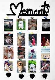 Khush Its Amazing  Wood Moments With Heart Picture Photo Frame for Wall Decor Photos Artworks Prints Multi Pictures Orga