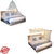 Silver Shine Mosquito Net Combo Hanging Foldable Double Bed Net Easily Wash Pack Of 2