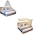 Silver Shine Mosquito Net Combo Hanging Foldable Double Bed Net Easily Wash Pack Of 2