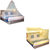 Silver Shine Mosquito Net Combo Hanging Foldable Double Bed Net Easily Wash Pack Of 2