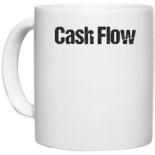 UDNAG White Ceramic Coffee / Tea Mug 'Money | Cash Flow' Perfect for Gifting [330ml]