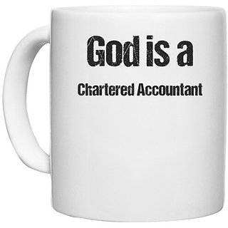UDNAG White Ceramic Coffee / Tea Mug 'chartered acountant |  is a chartered acountant' Perfect for Gifting [330ml]