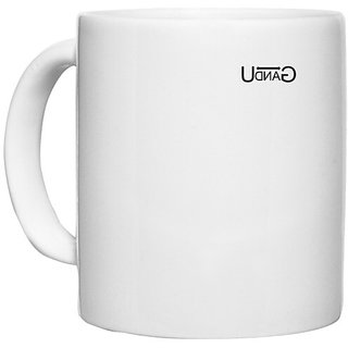 UDNAG White Ceramic Coffee / Tea Mug 'Pocket UDNAG' Perfect for Gifting [330ml]