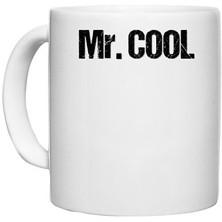 UDNAG White Ceramic Coffee / Tea Mug 'Cool | Mr. Cool' Perfect for Gifting [330ml]