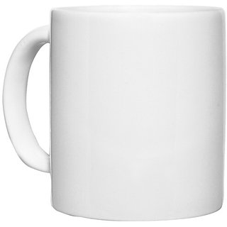 UDNAG White Ceramic Coffee / Tea Mug 'Blank' Perfect for Gifting [330ml]
