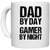 UDNAG White Ceramic Coffee / Tea Mug 'Dad | Dad by day Gamer by Night' Perfect for Gifting [330ml]