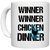 UDNAG White Ceramic Coffee / Tea Mug 'Winner winner chicken dinner' Perfect for Gifting [330ml]