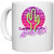 UDNAG White Ceramic Coffee / Tea Mug 'Hug me and cactus' Perfect for Gifting [330ml]