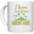 UDNAG White Ceramic Coffee / Tea Mug 'Mountains' Perfect for Gifting [330ml]