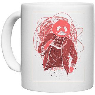 UDNAG White Ceramic Coffee / Tea Mug 'illustration | Stylish Bear' Perfect for Gifting [330ml]