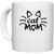 UDNAG White Ceramic Coffee / Tea Mug 'Super Mummy | cat mom' Perfect for Gifting [330ml]