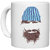 UDNAG White Ceramic Coffee / Tea Mug 'Creativity | Hat, mustache and Beared' Perfect for Gifting [330ml]