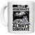 UDNAG White Ceramic Coffee / Tea Mug 'Tiger | Never Hibernate Always Dominate' Perfect for Gifting [330ml]