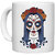 UDNAG White Ceramic Coffee / Tea Mug 'Zombie Illustration | Lady Zombie and Flower' Perfect for Gifting [330ml]