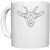 UDNAG White Ceramic Coffee / Tea Mug 'Geometry | Goat Head Geometry' Perfect for Gifting [330ml]
