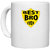 UDNAG White Ceramic Coffee / Tea Mug 'Rakshabandhan | Best Bro Ever' Perfect for Gifting [330ml]