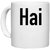 UDNAG White Ceramic Coffee / Tea Mug 'Hai' Perfect for Gifting [330ml]