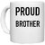 UDNAG White Ceramic Coffee / Tea Mug 'Rakshabandhan | Proud Brother' Perfect for Gifting [330ml]