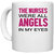UDNAG White Ceramic Coffee / Tea Mug 'Nurse | The Nurse were all angels in my eyes' Perfect for Gifting [330ml]