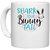 UDNAG White Ceramic Coffee / Tea Mug 'shark your bunny tail' Perfect for Gifting [330ml]