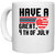 UDNAG White Ceramic Coffee / Tea Mug 'American Independance Day | Have a great 4th of july' Perfect for Gifting [330ml]