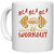 UDNAG White Ceramic Coffee / Tea Mug 'Gym | Bla Bla Bla' Perfect for Gifting [330ml]