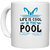 UDNAG White Ceramic Coffee / Tea Mug 'Swimming | life is cool in the pool' Perfect for Gifting [330ml]