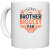 UDNAG White Ceramic Coffee / Tea Mug 'Brother | Little brother, biggest fan' Perfect for Gifting [330ml]