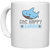 UDNAG White Ceramic Coffee / Tea Mug 'Shark | one happy shark' Perfect for Gifting [330ml]