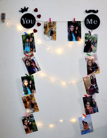 Khush Its Amazing Wooden Hanging You And Me With Led Light